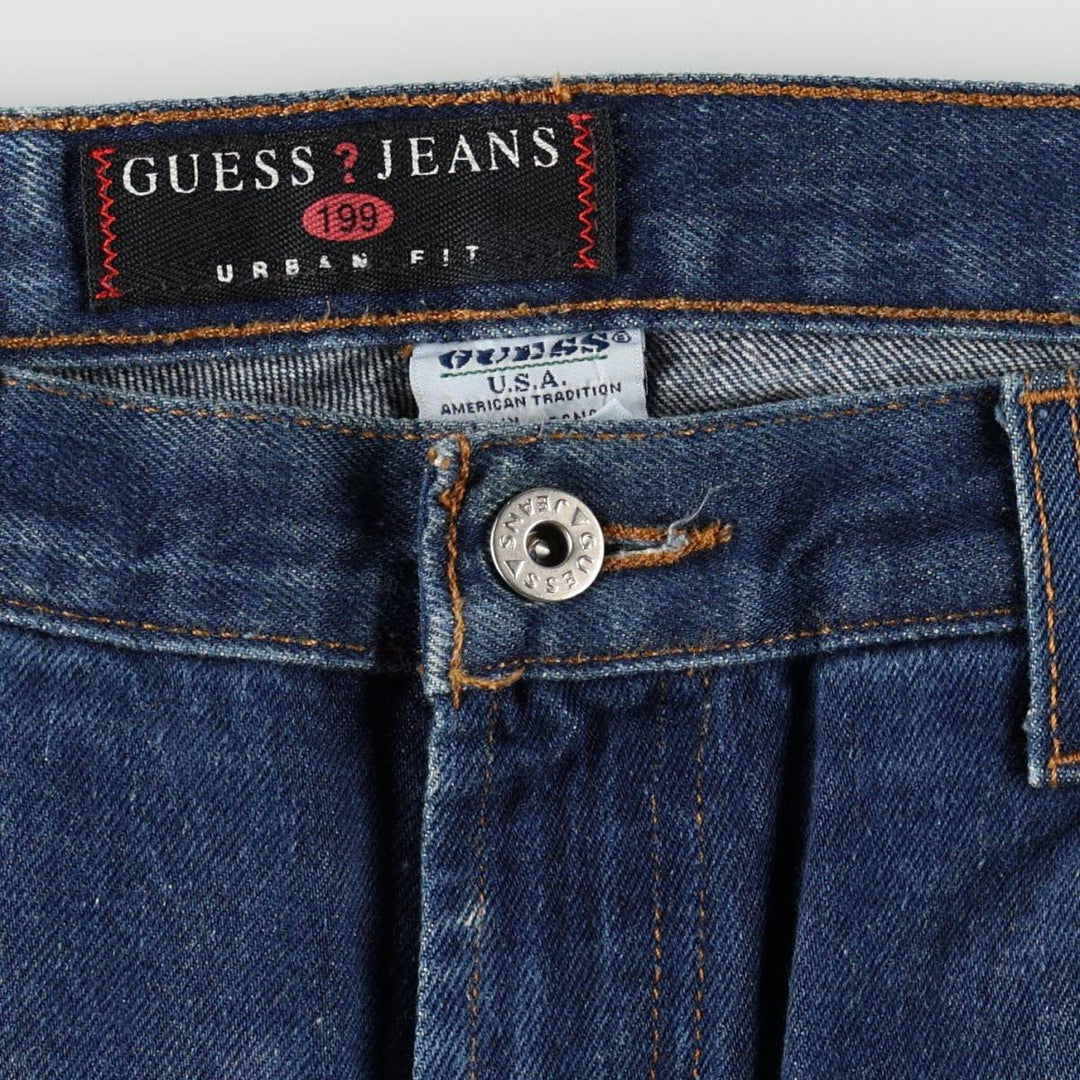 Guess JEANS URBAN FIT Tapered Denim Pants, Made in Canada, Men's W34 (approx.) cotton blue type Vintage Second Hand