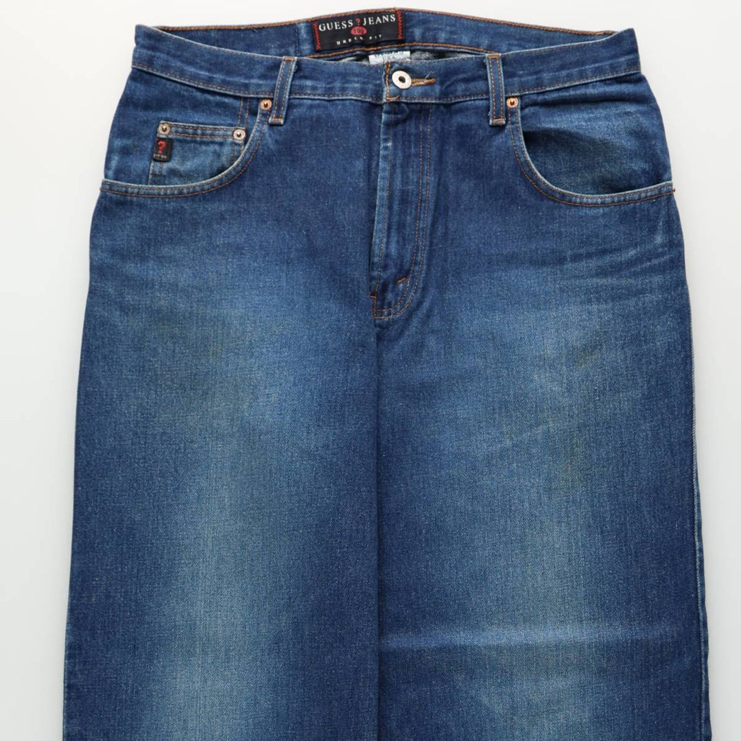 Guess JEANS URBAN FIT Tapered Denim Pants, Made in Canada, Men's W34 (approx.) cotton blue type Vintage Second Hand
