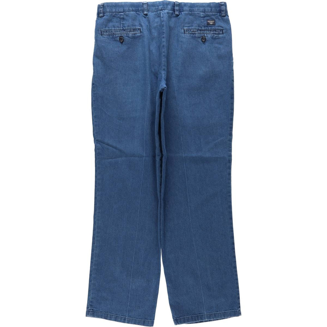 Dockers PLEATED CLASSIC FIT Two-Pleat Tapered Denim Pants, Men's Size W34 (approx.) cotton blue type Vintage Second Hand