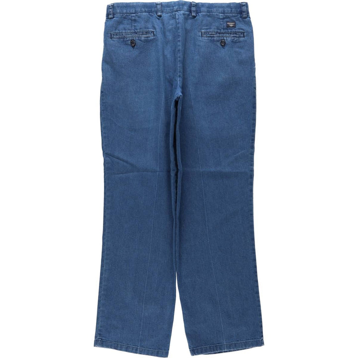 Dockers PLEATED CLASSIC FIT Two-Pleat Tapered Denim Pants, Men's Size W34 (approx.) cotton blue type Vintage Second Hand