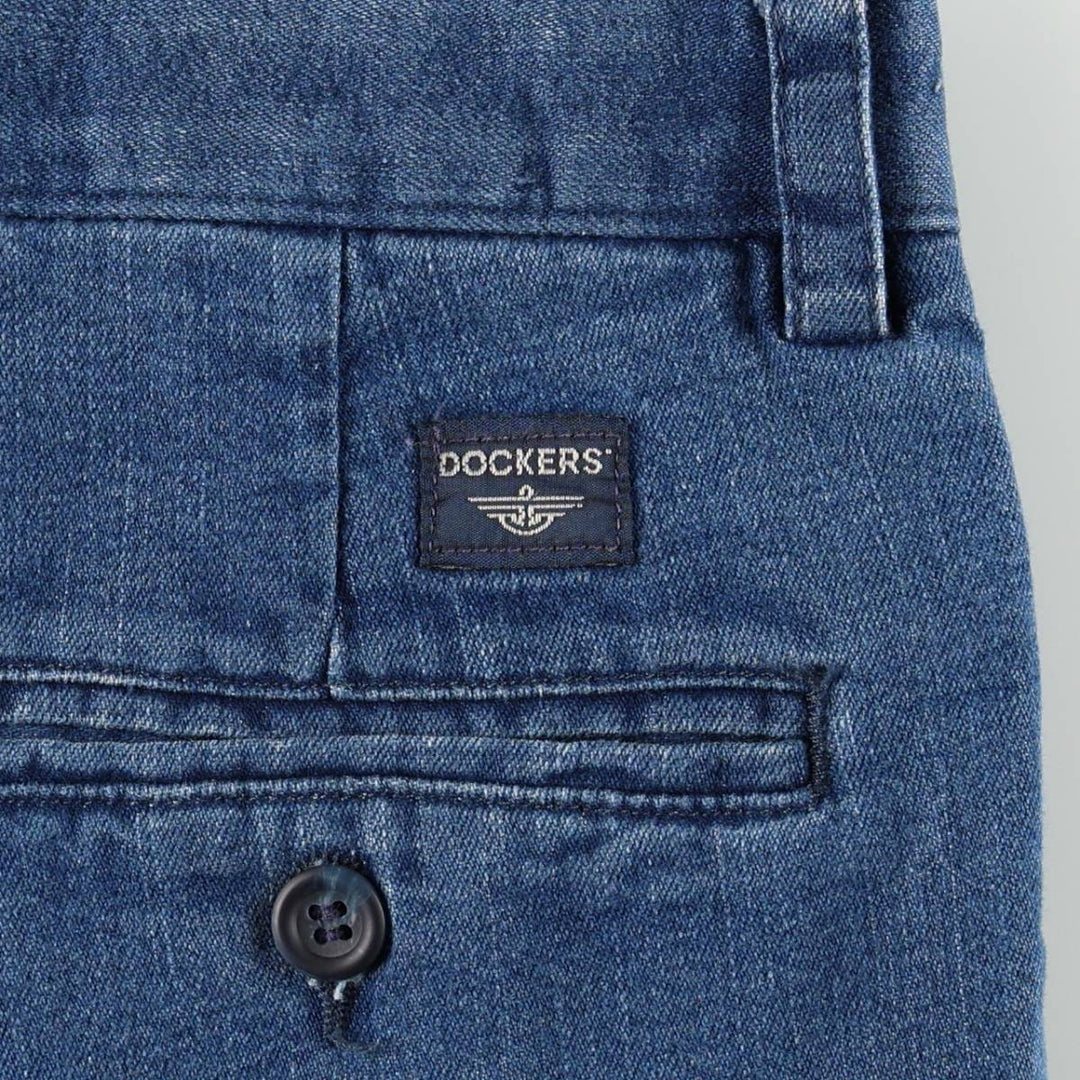 Dockers PLEATED CLASSIC FIT Two-Pleat Tapered Denim Pants, Men's Size W34 (approx.) cotton blue type Vintage Second Hand