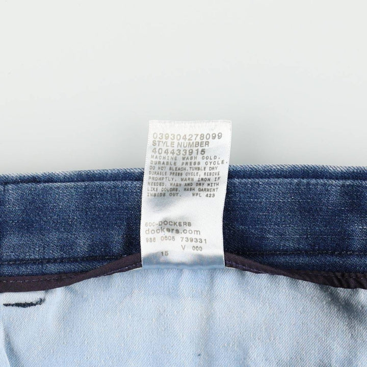 Dockers PLEATED CLASSIC FIT Two-Pleat Tapered Denim Pants, Men's Size W34 (approx.) cotton blue type Vintage Second Hand