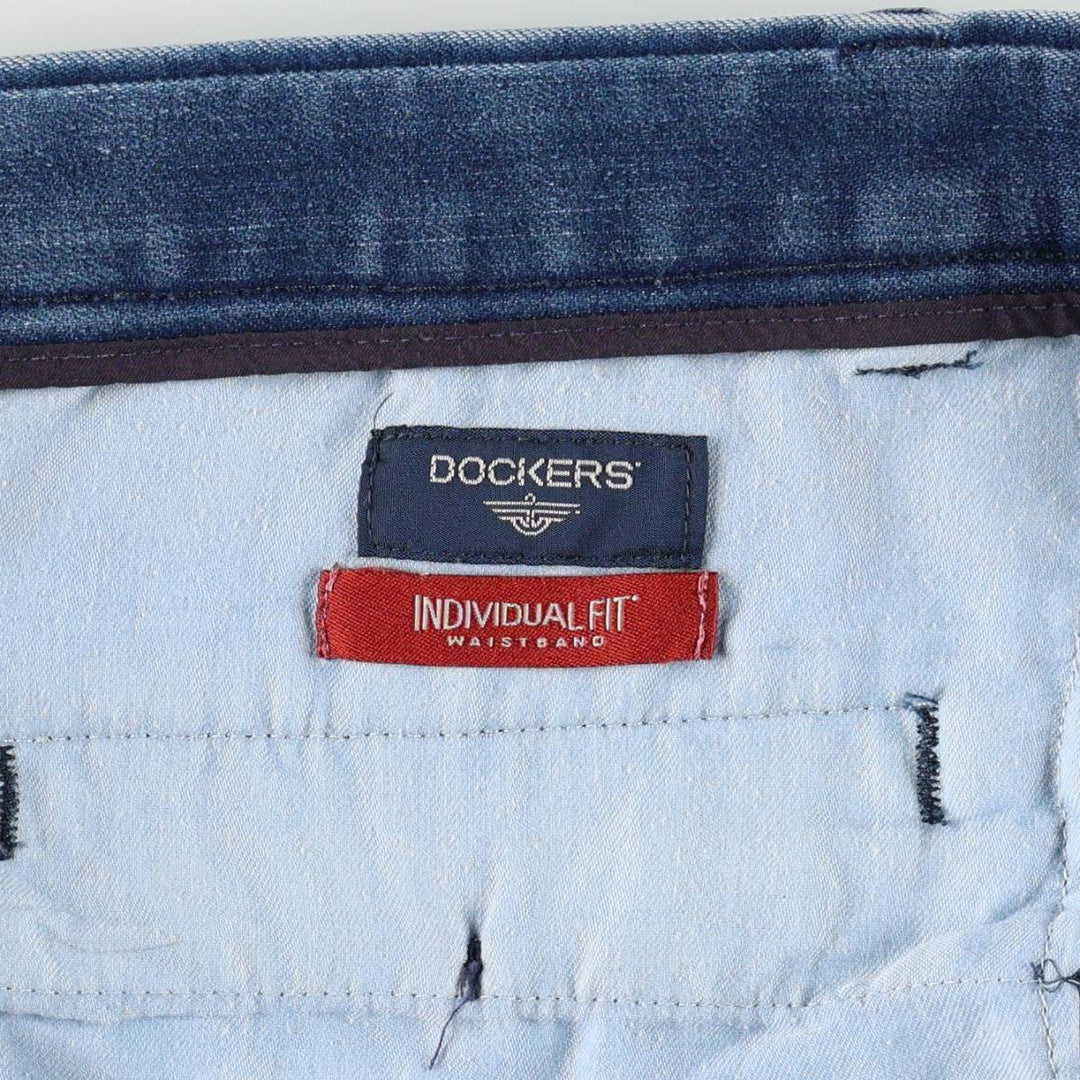 Dockers PLEATED CLASSIC FIT Two-Pleat Tapered Denim Pants, Men's Size W34 (approx.) cotton blue type Vintage Second Hand