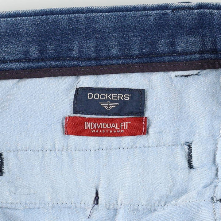 Dockers PLEATED CLASSIC FIT Two-Pleat Tapered Denim Pants, Men's Size W34 (approx.) cotton blue type Vintage Second Hand
