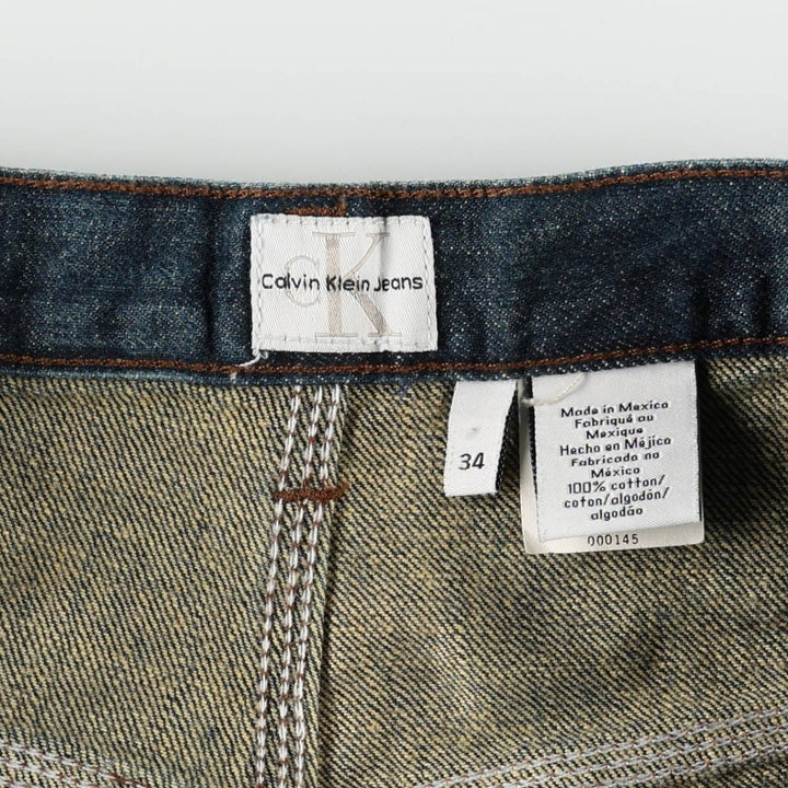 90s-00'S Calvin Klein Jeans Denim Painter Pants Men's W36 (approx.) Vintage cotton Navy blue Vintage Second Hand