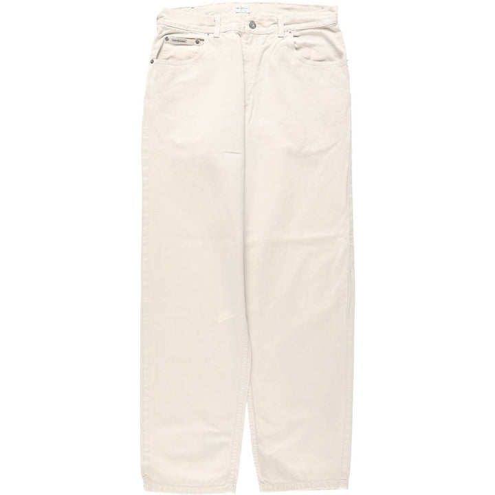 90s-00'S Calvin Klein Jeans White Denim Tapered Jeans Men's W36 (approx.) Vintage cotton white type Vintage Second Hand