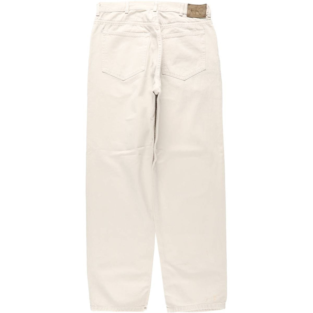90s-00'S Calvin Klein Jeans White Denim Tapered Jeans Men's W36 (approx.) Vintage cotton white type Vintage Second Hand