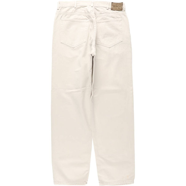 90s-00'S Calvin Klein Jeans White Denim Tapered Jeans Men's W36 (approx.) Vintage cotton white type Vintage Second Hand
