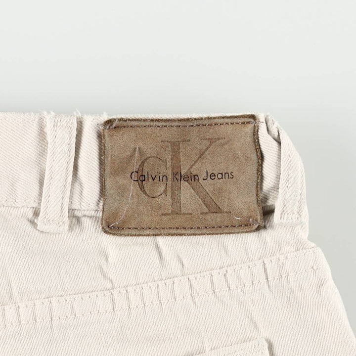 90s-00'S Calvin Klein Jeans White Denim Tapered Jeans Men's W36 (approx.) Vintage cotton white type Vintage Second Hand