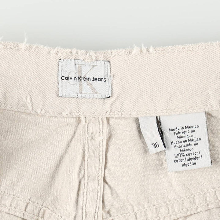 90s-00'S Calvin Klein Jeans White Denim Tapered Jeans Men's W36 (approx.) Vintage cotton white type Vintage Second Hand