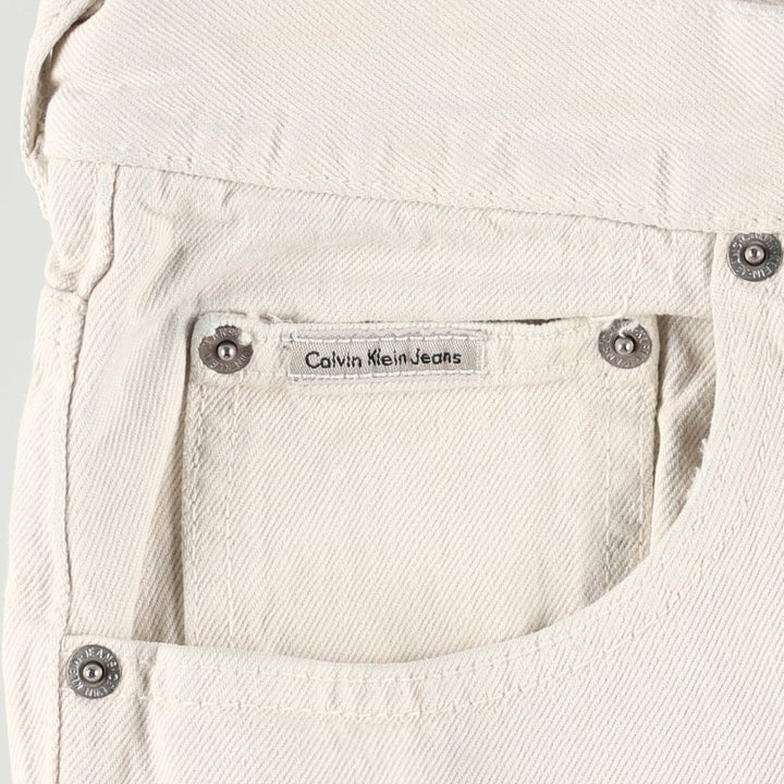 90s-00'S Calvin Klein Jeans White Denim Tapered Jeans Men's W36 (approx.) Vintage cotton white type Vintage Second Hand