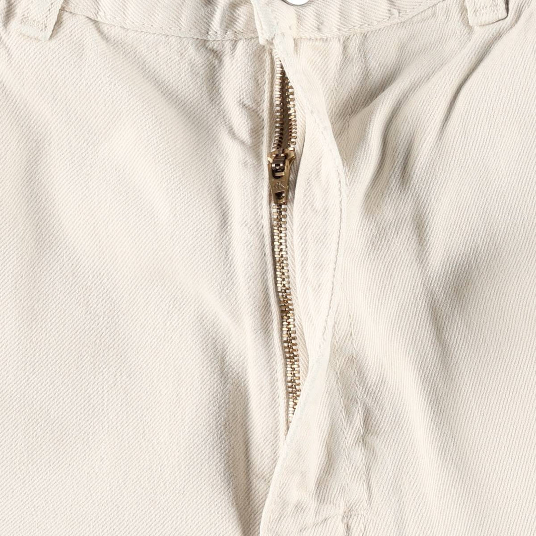 90s-00'S Calvin Klein Jeans White Denim Tapered Jeans Men's W36 (approx.) Vintage cotton white type Vintage Second Hand