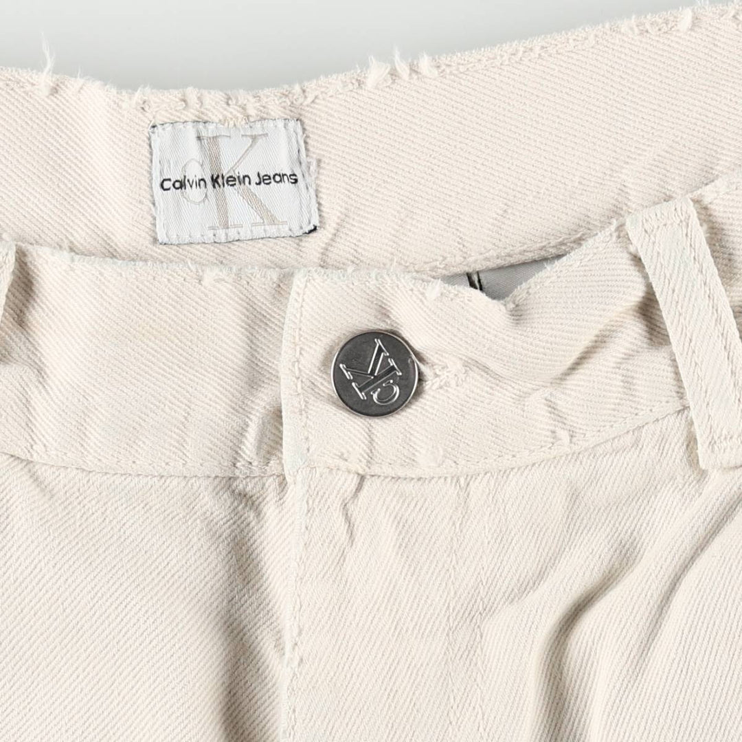 90s-00'S Calvin Klein Jeans White Denim Tapered Jeans Men's W36 (approx.) Vintage cotton white type Vintage Second Hand
