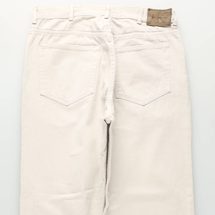 90s-00'S Calvin Klein Jeans White Denim Tapered Jeans Men's W36 (approx.) Vintage cotton white type Vintage Second Hand