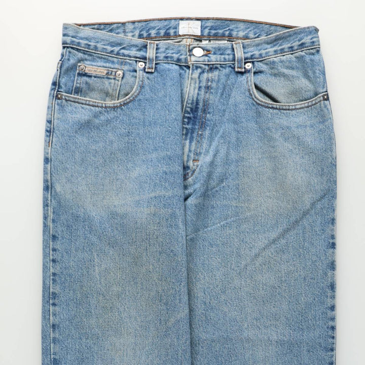 90s-00'S Calvin Klein Jeans Tapered Denim Pants Men's Vintage Size W33 cotton blue type Vintage Second Hand