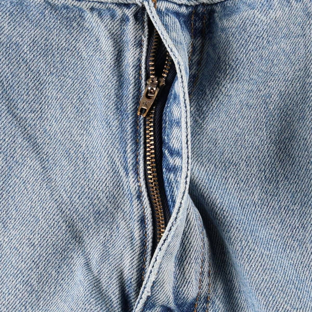 1990'S Calvin Klein Jeans Tapered Denim Pants, Made in USA, Men's Size W35 (approx.), Vintage cotton blue type Vintage Second Hand
