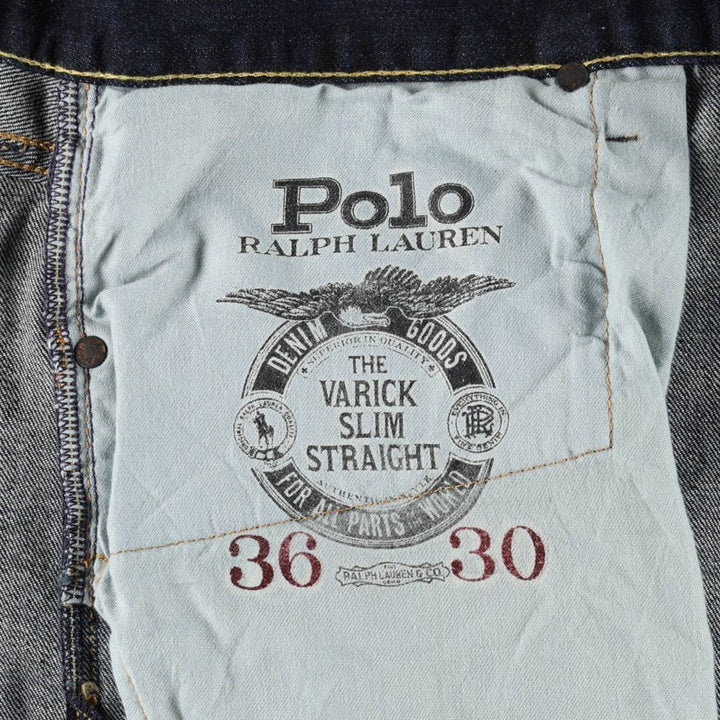 Ralph Lauren POLO RALPH LAUREN Men's Straight Denim Pants, Size W38 cotton blue type Vintage Second Hand