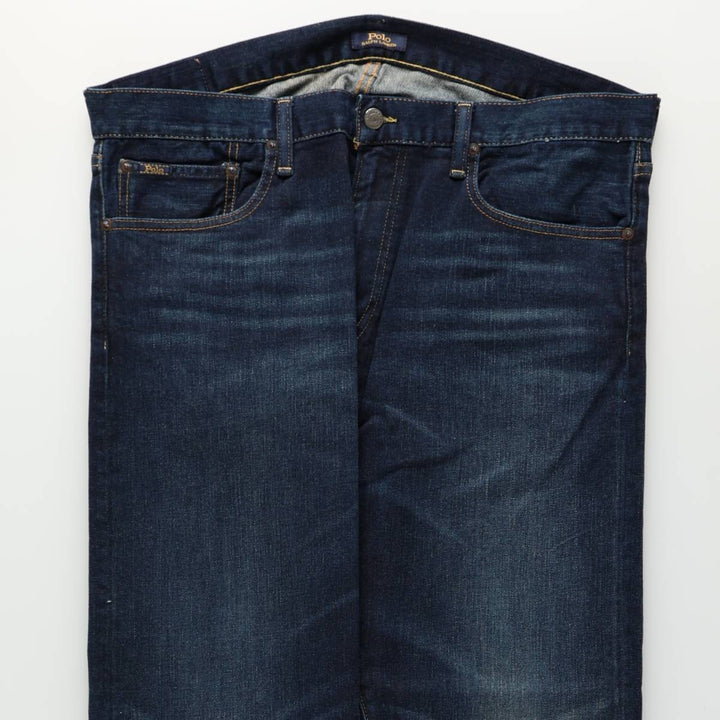 Ralph Lauren POLO RALPH LAUREN Men's Straight Denim Pants, Size W38 cotton blue type Vintage Second Hand