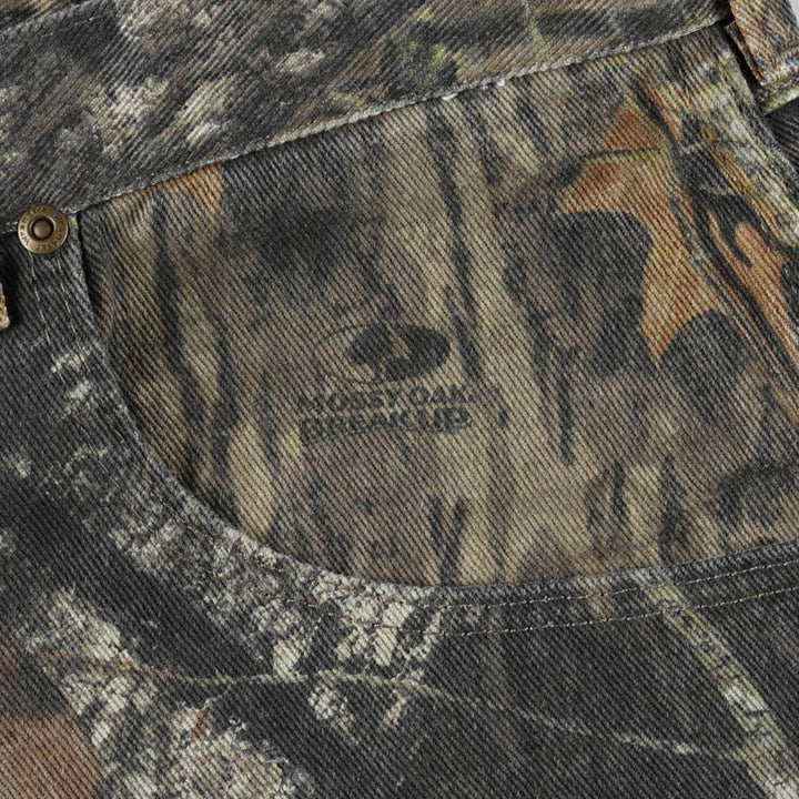 Wrangler Camouflage Pattern Realtree Camo Tapered Denim Pants, Men's Size W34 cotton Khaki type Vintage Second Hand