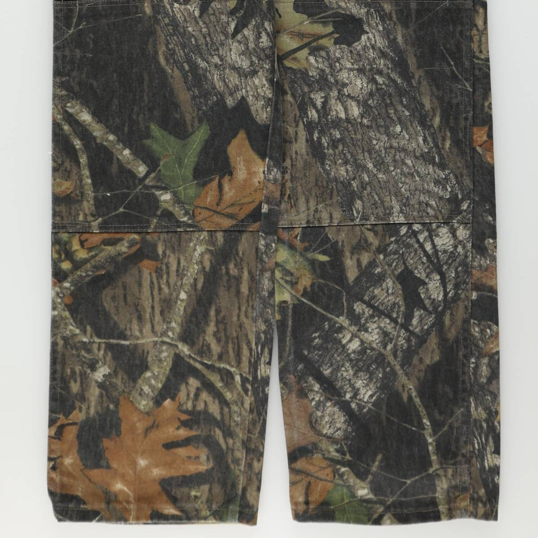 Wrangler Camouflage Pattern Realtree Camo Tapered Denim Pants, Men's Size W34 cotton Khaki type Vintage Second Hand