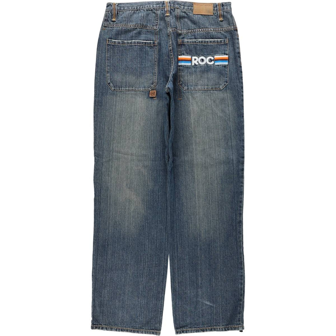90s-00'S ROCA WEAR Tapered Denim Pants, Men's W36 (approx.), Vintage unclear blue type Vintage Second Hand