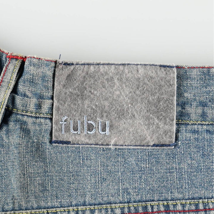 90s-00'S PLATINUM FUBU Harlem Globetrotters Tapered Denim Pants, Men's W36 (approx.), Vintage cotton blue type Vintage Second Hand
