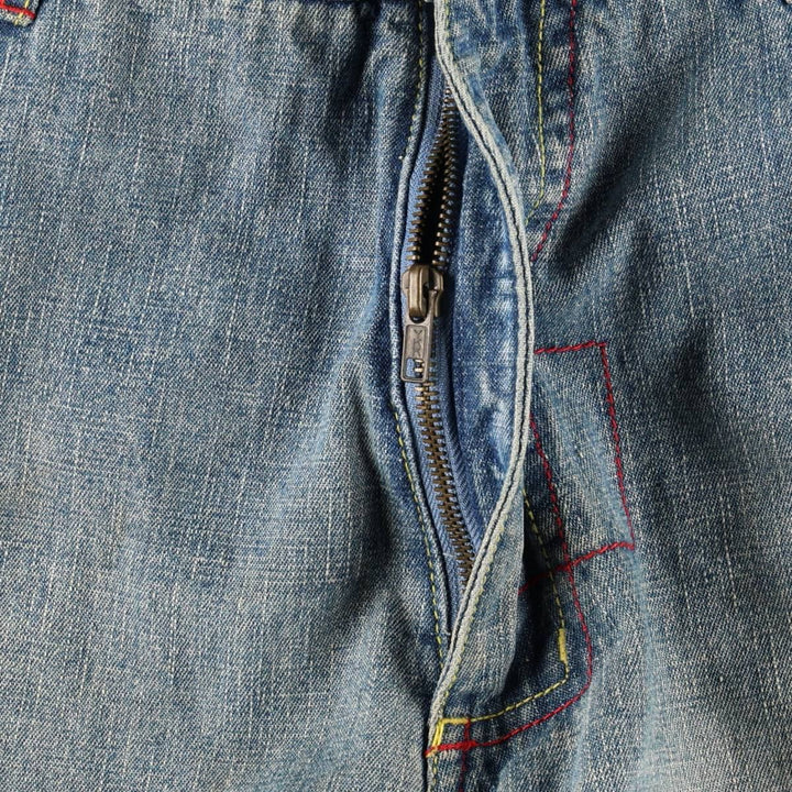 90s-00'S PLATINUM FUBU Harlem Globetrotters Tapered Denim Pants, Men's W36 (approx.), Vintage cotton blue type Vintage Second Hand