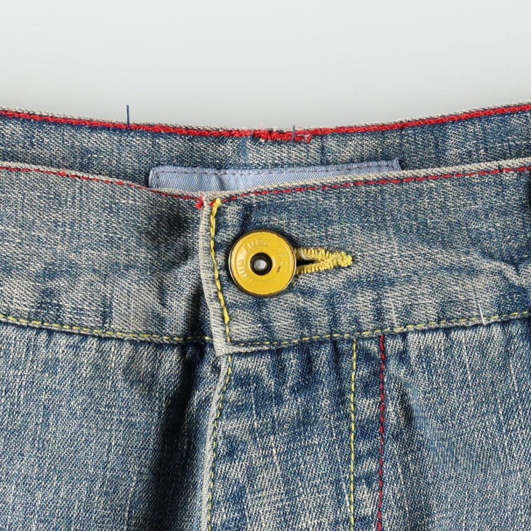 90s-00'S PLATINUM FUBU Harlem Globetrotters Tapered Denim Pants, Men's W36 (approx.), Vintage cotton blue type Vintage Second Hand