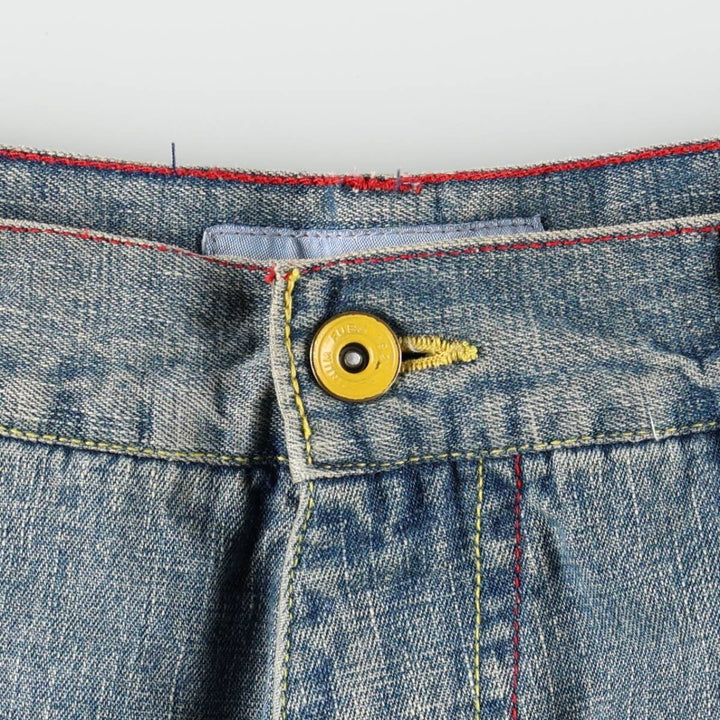 90s-00'S PLATINUM FUBU Harlem Globetrotters Tapered Denim Pants, Men's W36 (approx.), Vintage cotton blue type Vintage Second Hand