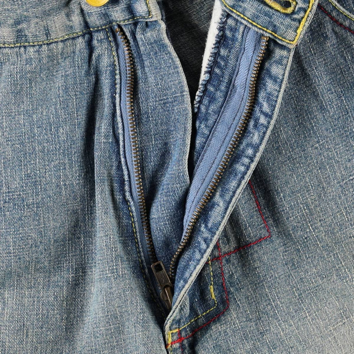 90s-00'S PLATINUM FUBU Harlem Globetrotters Tapered Denim Pants, Men's W36 (approx.), Vintage cotton blue type Vintage Second Hand