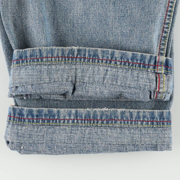 90s-00'S PLATINUM FUBU Harlem Globetrotters Tapered Denim Pants, Men's W36 (approx.), Vintage cotton blue type Vintage Second Hand