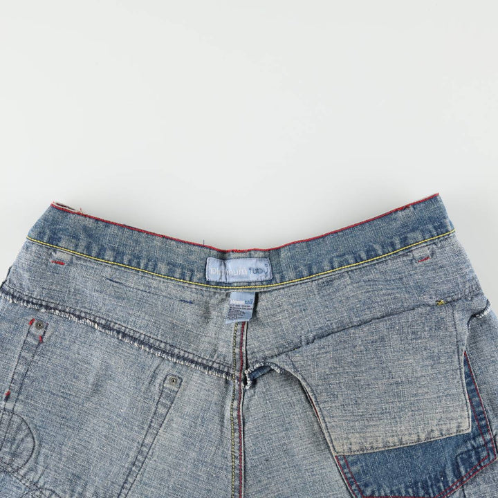 90s-00'S PLATINUM FUBU Harlem Globetrotters Tapered Denim Pants, Men's W36 (approx.), Vintage cotton blue type Vintage Second Hand
