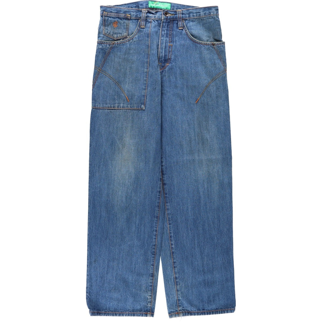 ROCA WEAR Tapered Denim Pants, Men's W33 (approx.) cotton blue type Vintage Second Hand