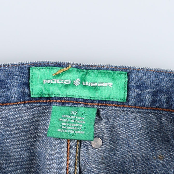 ROCA WEAR Tapered Denim Pants, Men's W33 (approx.) cotton blue type Vintage Second Hand
