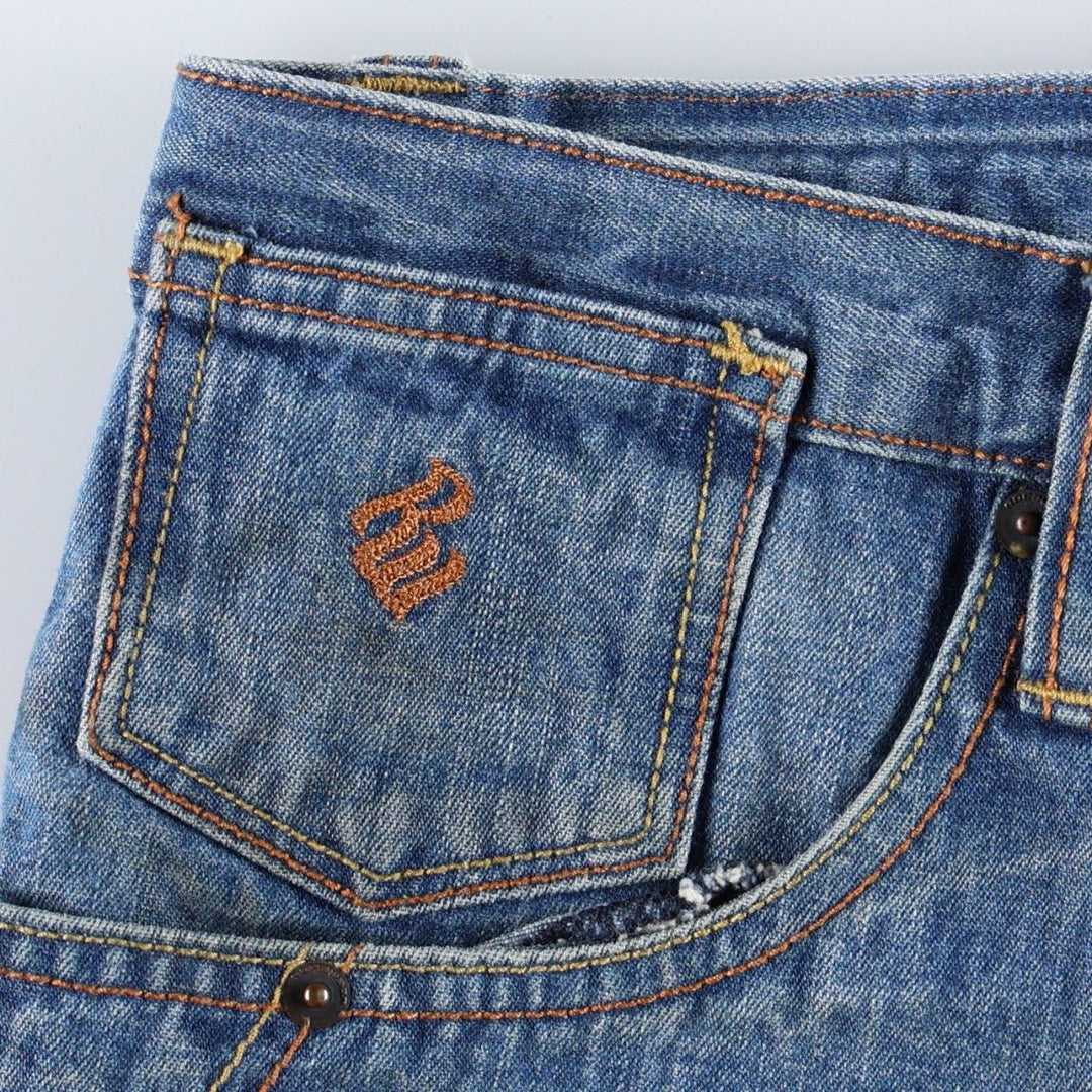 ROCA WEAR Tapered Denim Pants, Men's W33 (approx.) cotton blue type Vintage Second Hand
