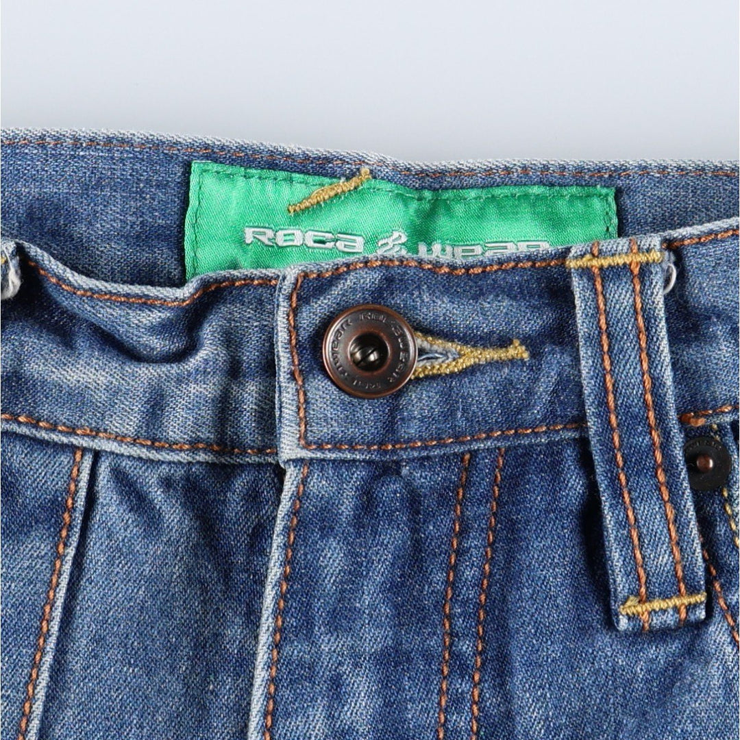 ROCA WEAR Tapered Denim Pants, Men's W33 (approx.) cotton blue type Vintage Second Hand
