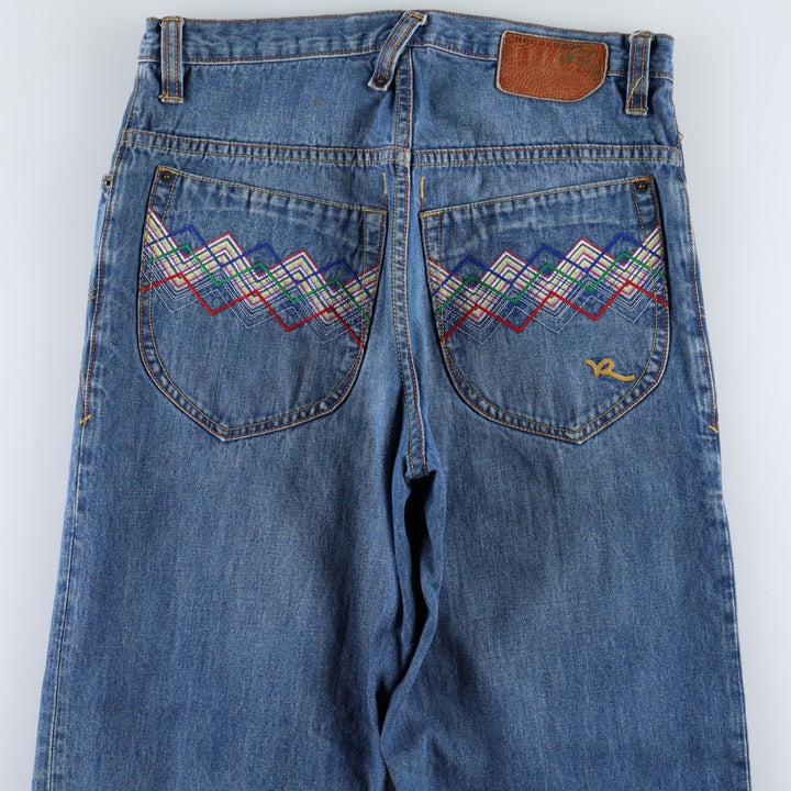 ROCA WEAR Tapered Denim Pants, Men's W33 (approx.) cotton blue type Vintage Second Hand