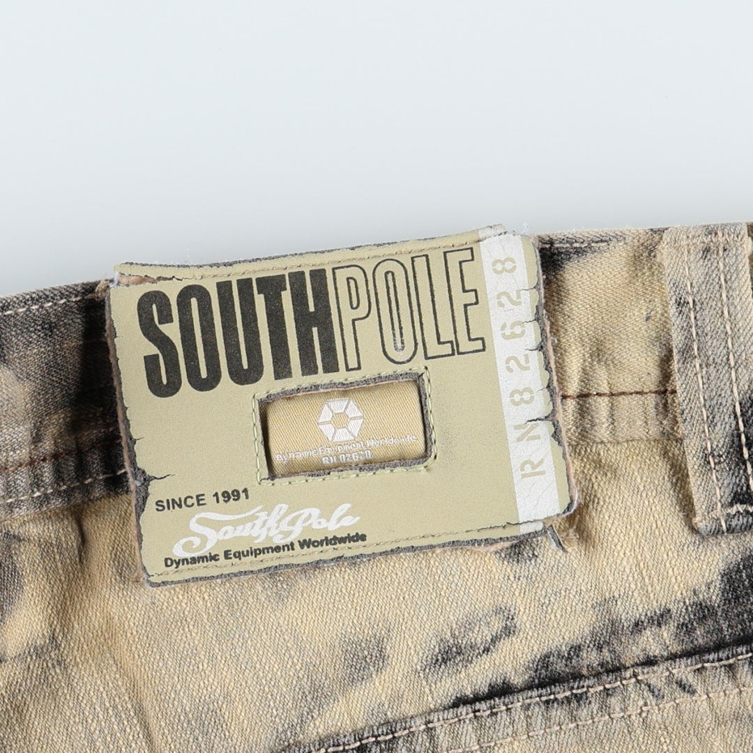South Pole Black Denim Tapered Denim Pants, Men's Size W36 (approx.) cotton Charcoal Vintage Second Hand