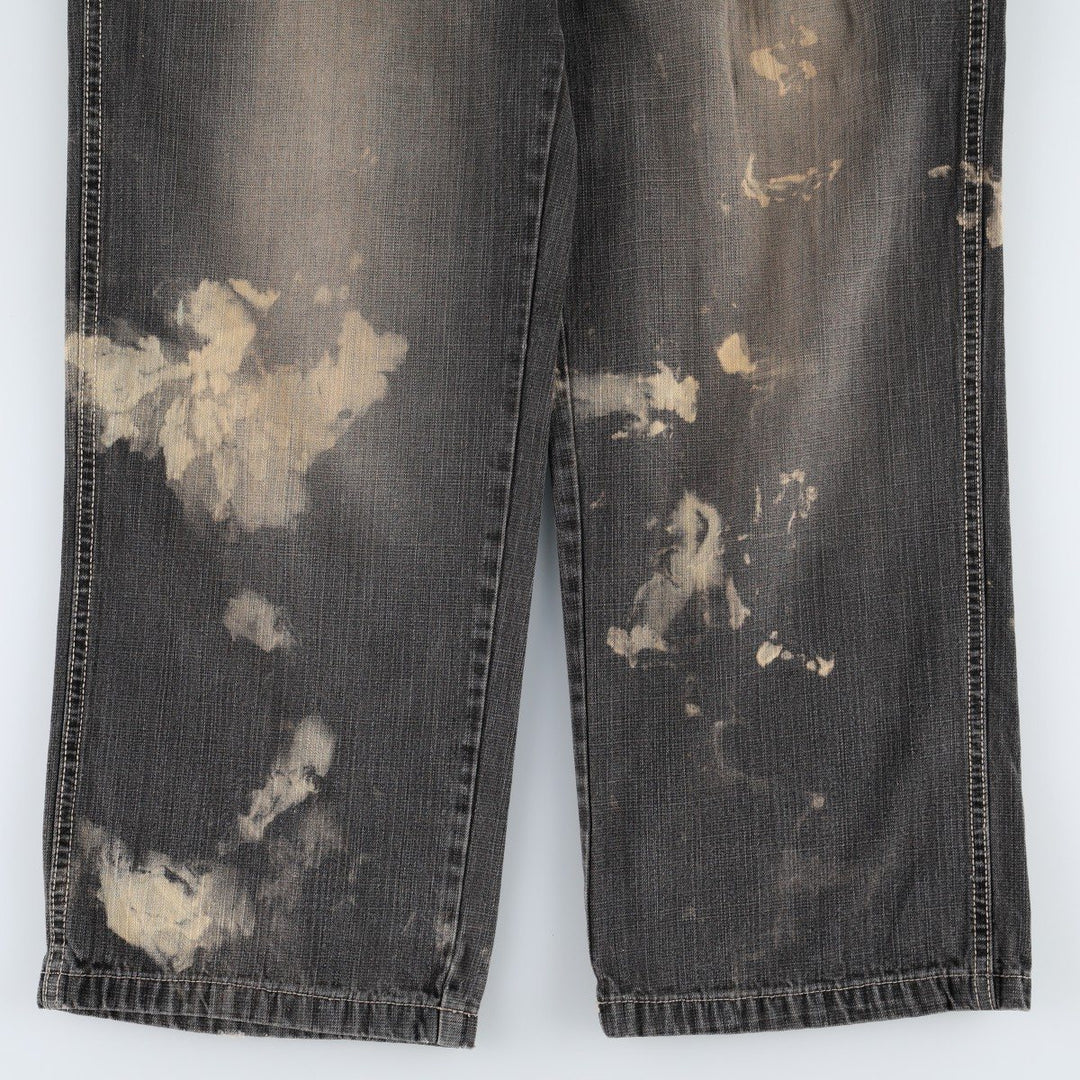 South Pole Black Denim Tapered Denim Pants, Men's Size W36 (approx.) cotton Charcoal Vintage Second Hand