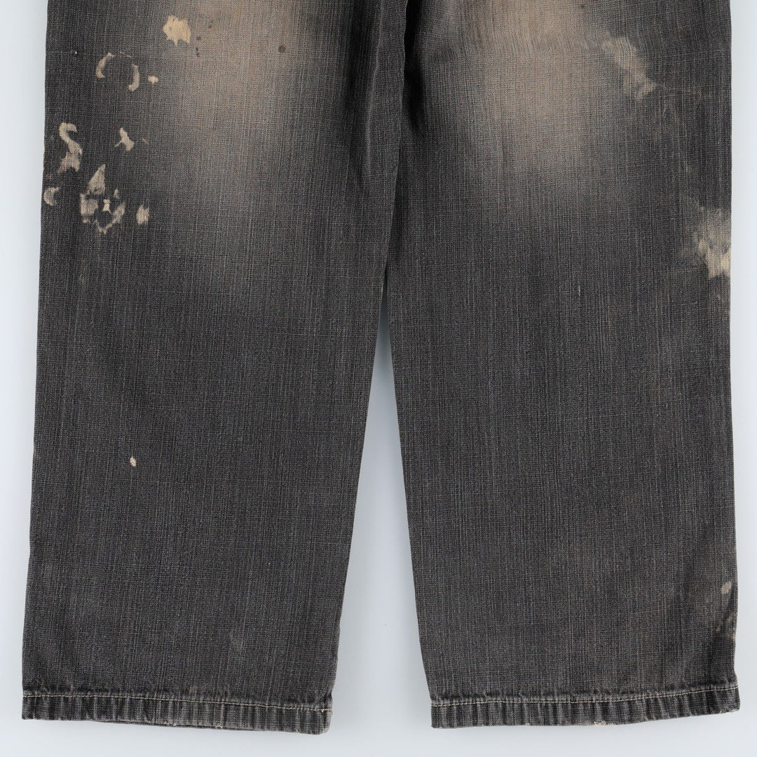 South Pole Black Denim Tapered Denim Pants, Men's Size W36 (approx.) cotton Charcoal Vintage Second Hand