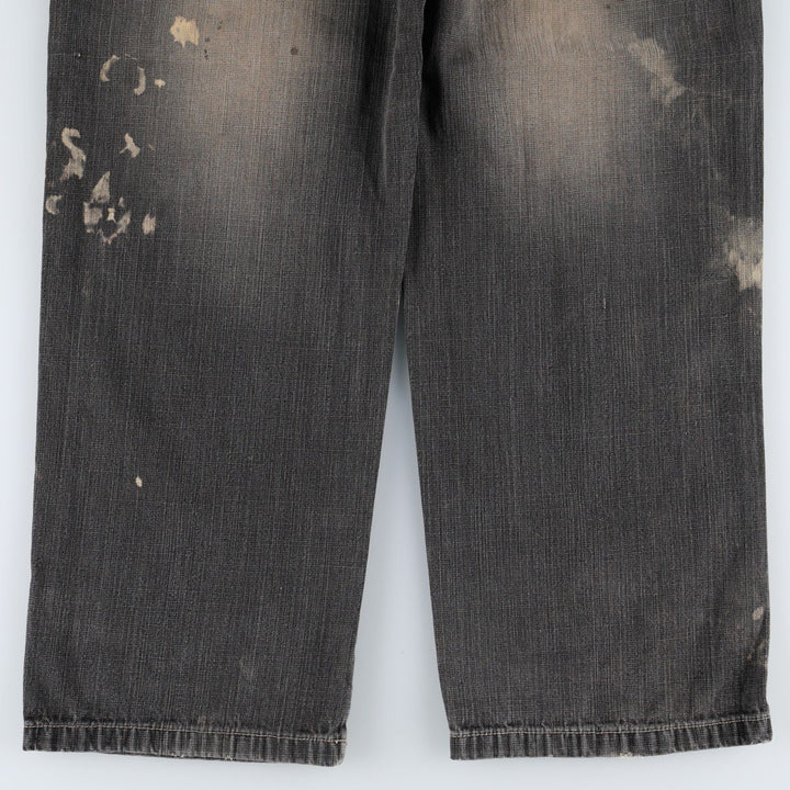 South Pole Black Denim Tapered Denim Pants, Men's Size W36 (approx.) cotton Charcoal Vintage Second Hand