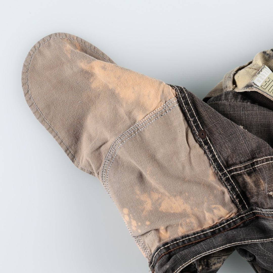 South Pole Black Denim Tapered Denim Pants, Men's Size W36 (approx.) cotton Charcoal Vintage Second Hand