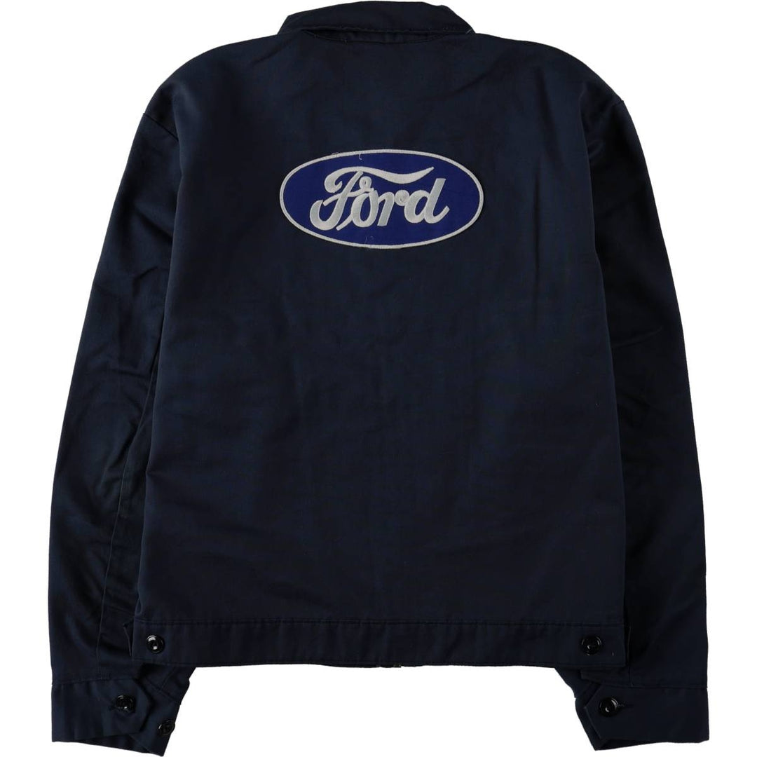 90'S Red Kap Ford Work Jacket, Made in USA, Men's Size L (approx.), Vintage polyester navy blue type Vintage Second Hand
