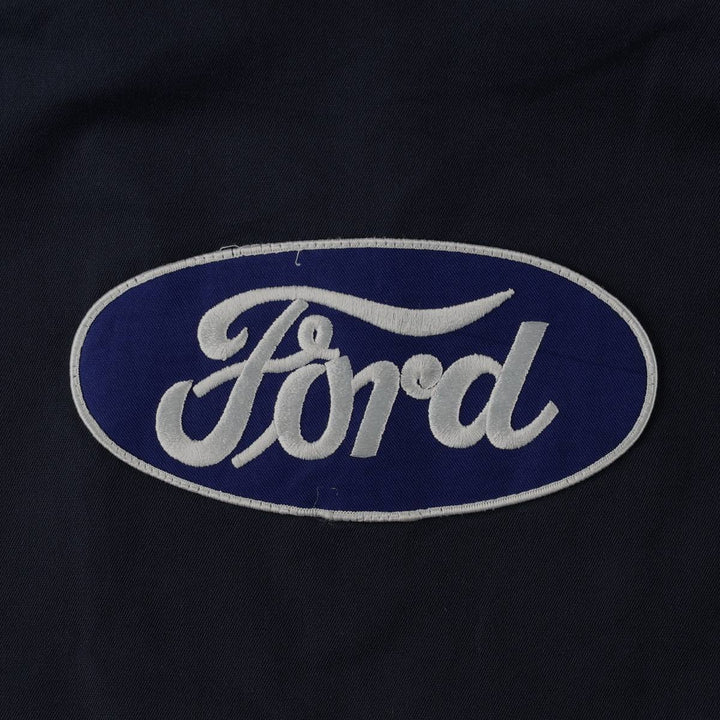 90'S Red Kap Ford Work Jacket, Made in USA, Men's Size L (approx.), Vintage polyester navy blue type Vintage Second Hand