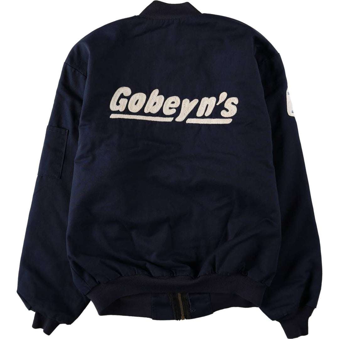 90'S Red Kap padded work jacket, made in USA, men's size L equivalent, vintage. polyester navy blue type Vintage Second Hand