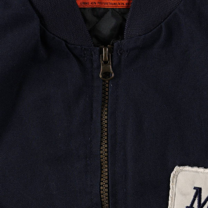 90'S Red Kap padded work jacket, made in USA, men's size L equivalent, vintage. polyester navy blue type Vintage Second Hand