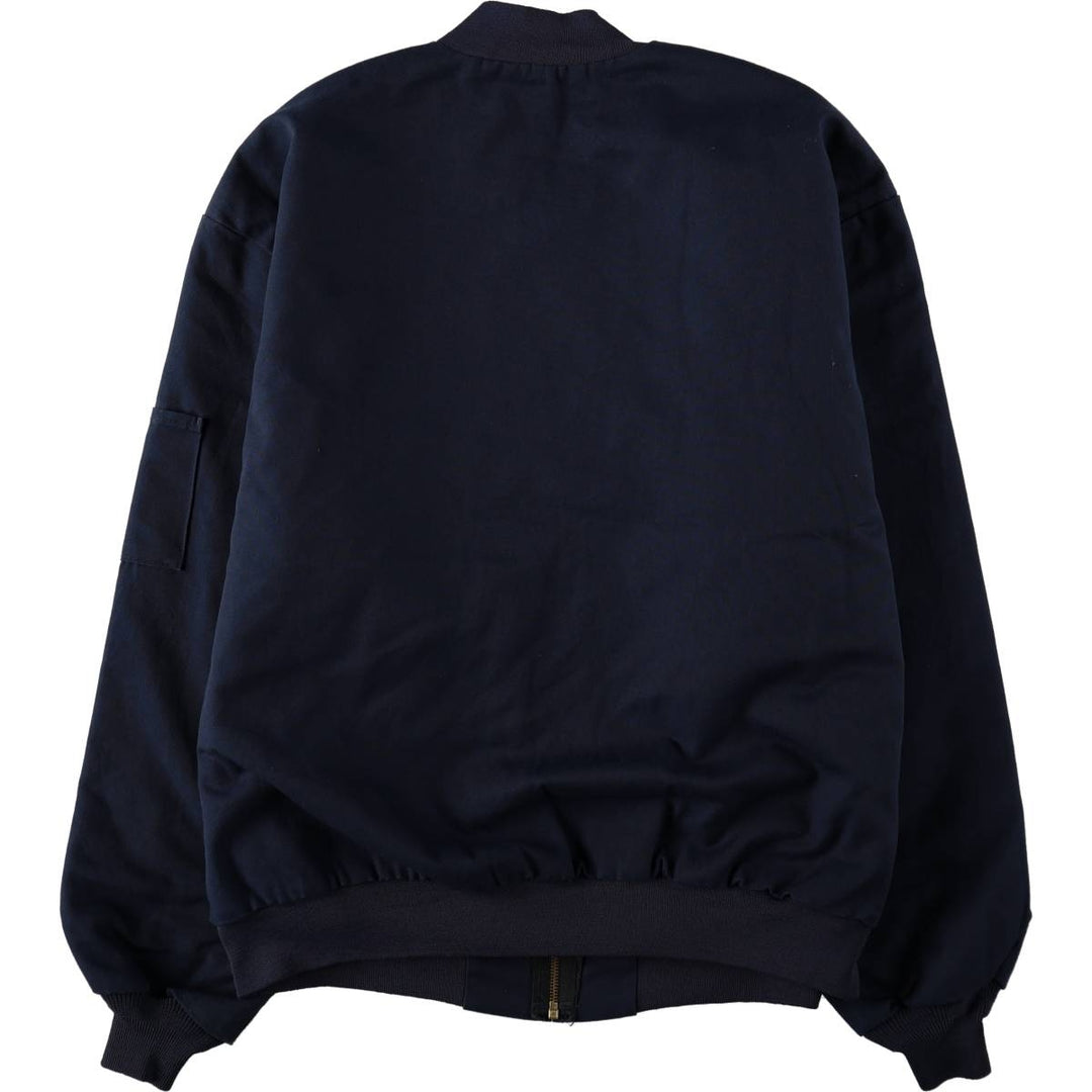 CINTAS Padded Work Jacket, Made in USA, Men's XL (approx.), Vintage Style polyester navy blue type Vintage Second Hand