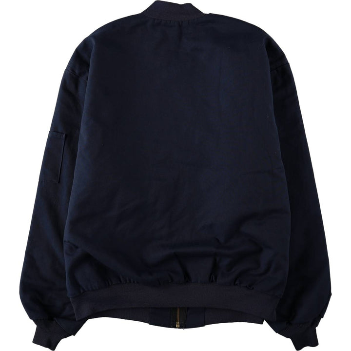 CINTAS Padded Work Jacket, Made in USA, Men's XL (approx.), Vintage Style polyester navy blue type Vintage Second Hand