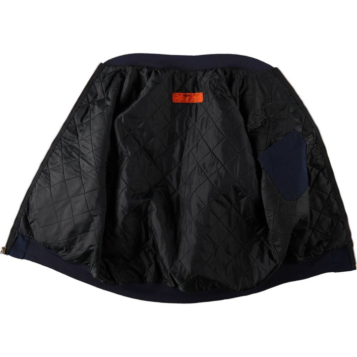 CINTAS Padded Work Jacket, Made in USA, Men's XL (approx.), Vintage Style polyester navy blue type Vintage Second Hand