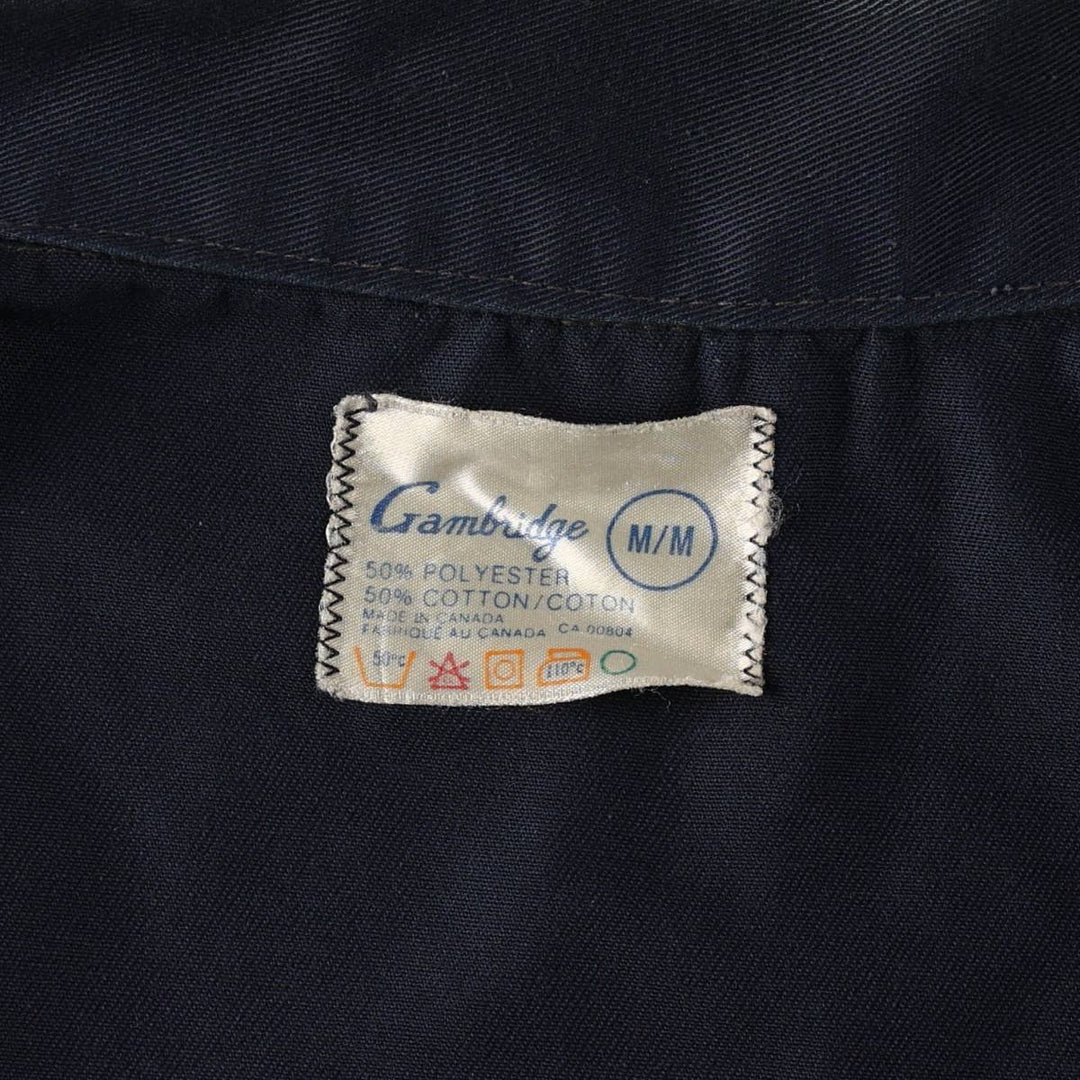 1970'S Cambridge Work Jacket, Made in Canada, Men's Size M (approx.), Vintage polyester navy blue type Vintage Second Hand